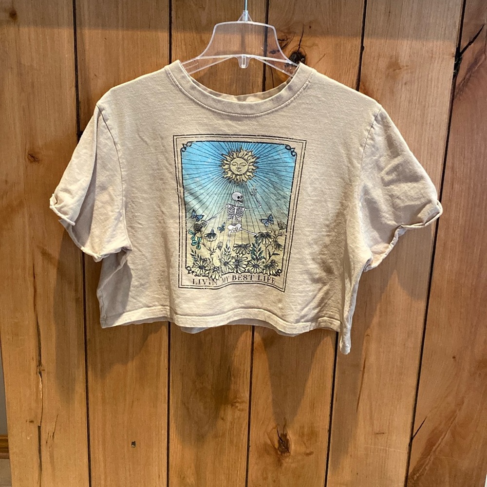 Livin my best life crop t shirt